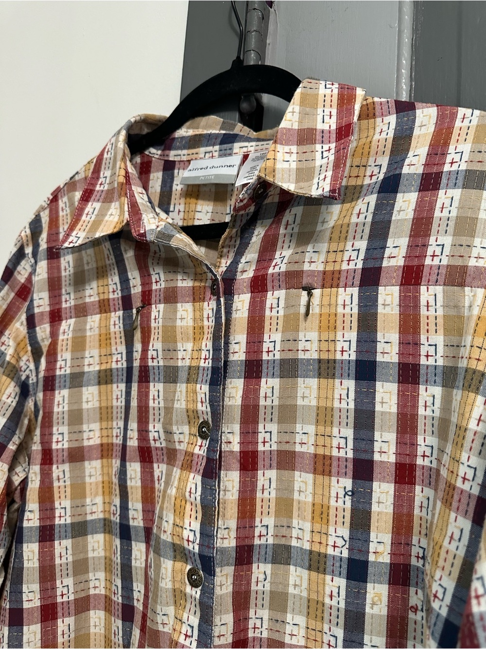 Alfred dunner Plaid Button-Up Shirt - Picture 3 of 6
